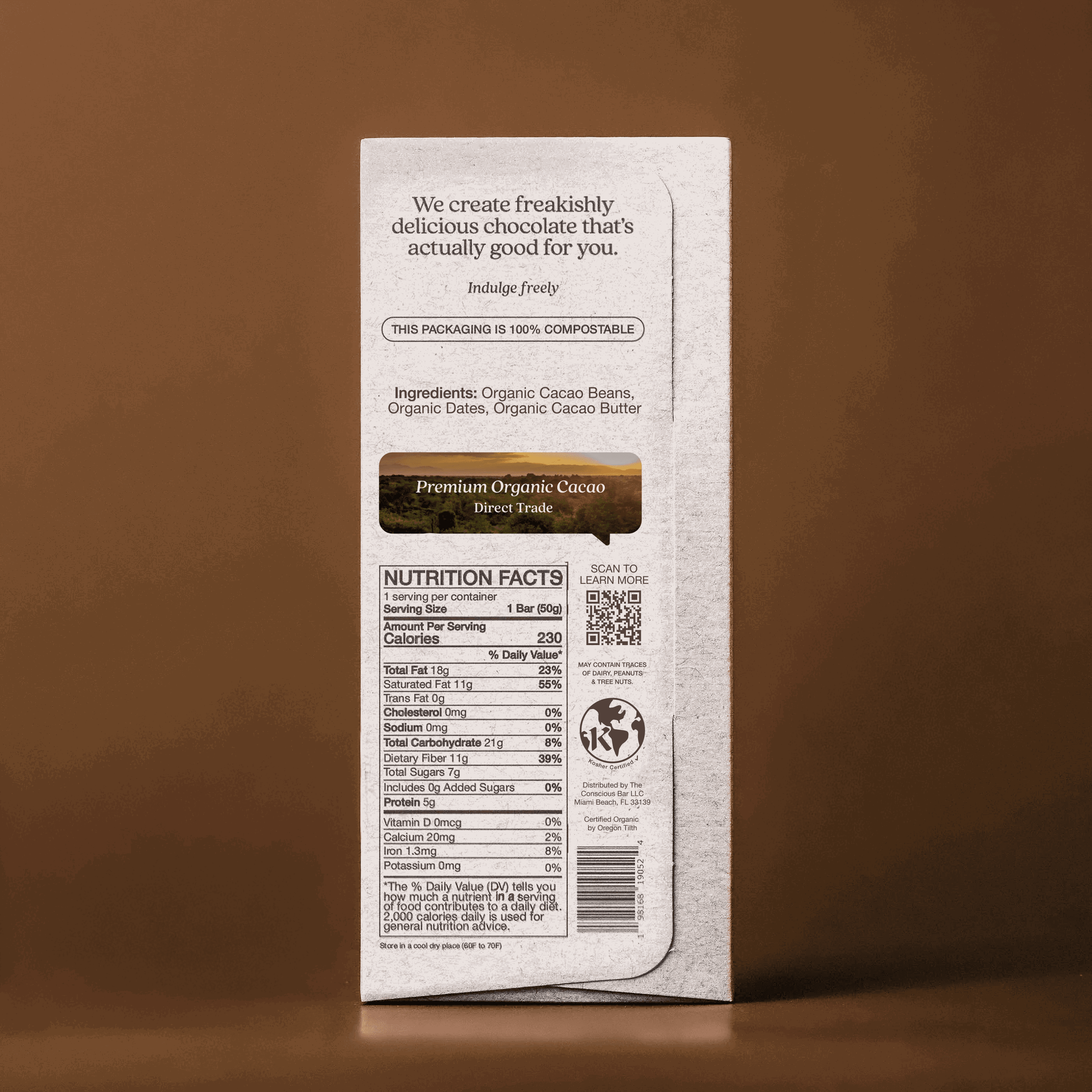 Smooth Dark Chocolate - The Conscious Bar