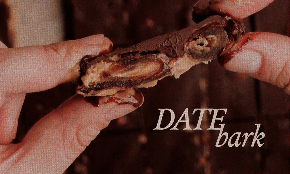 Healthy Date Bark with Peanut Butter & Dark Chocolate